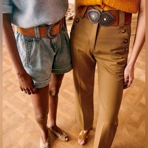 Sézane Antoni Trousers in Camel, NWT, 4/36